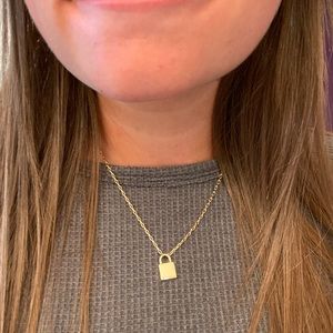 Ana Luisa Gold Padlock Necklace